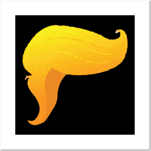 Yellow Trump Hair Posters and Art